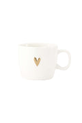 Mok cappuccino hartje goud