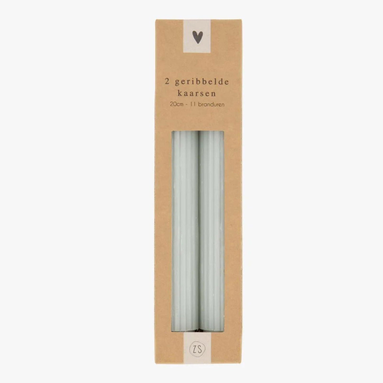 2 geribbelde kaarsen - HUT - 