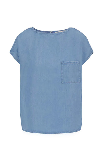 Top tencel, lichte denim