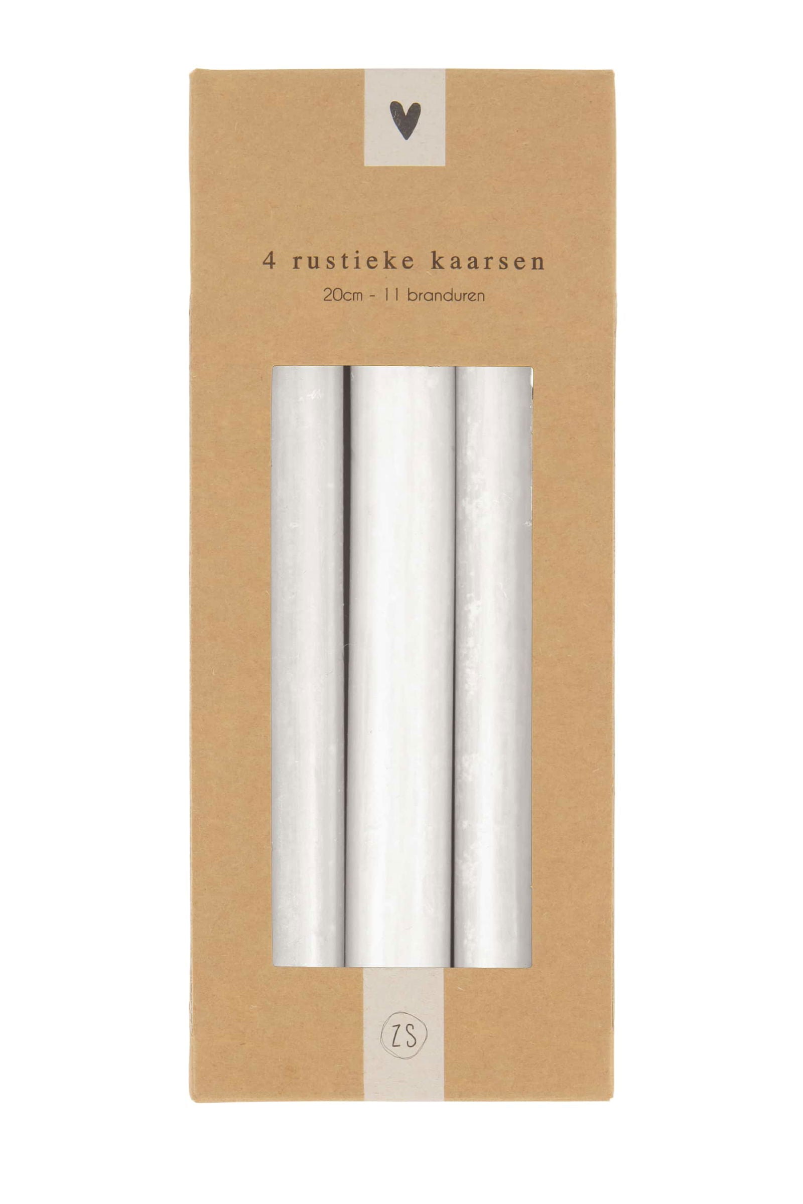 4 rustieke kaarsen - HUT - 