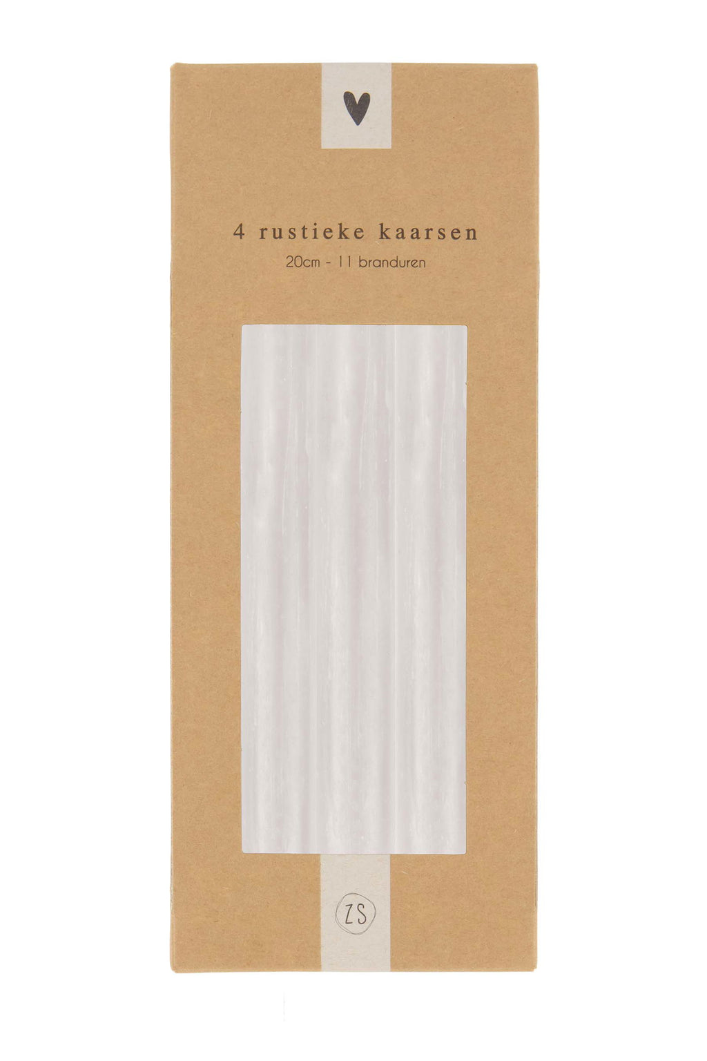 4 rustieke kaarsen - HUT - 