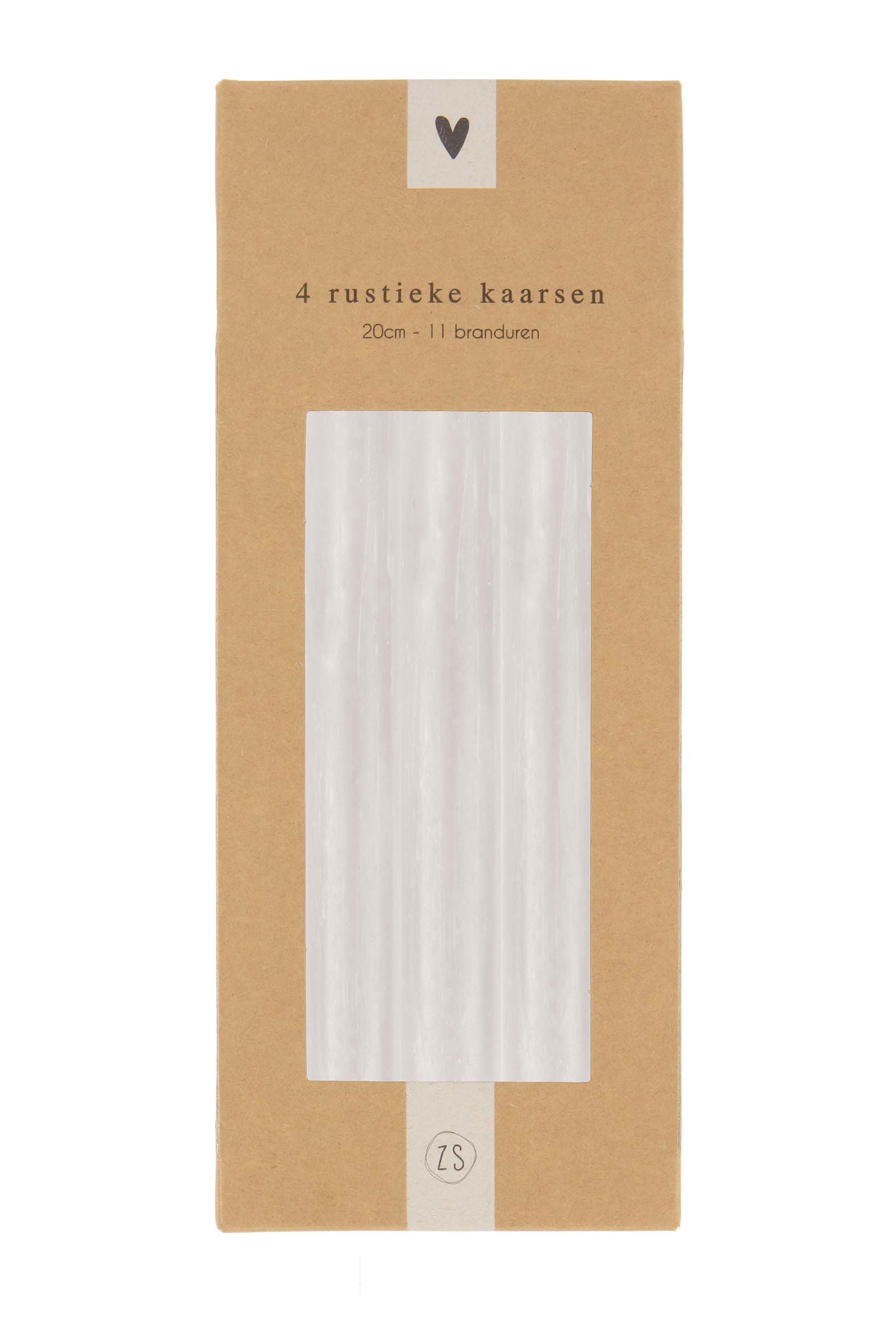 4 rustieke kaarsen - HUT - 