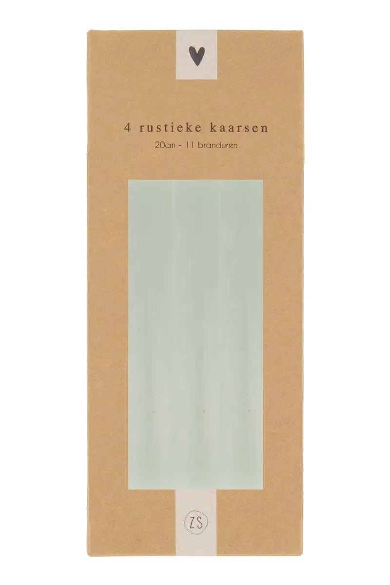 4 rustieke kaarsen - HUT - 