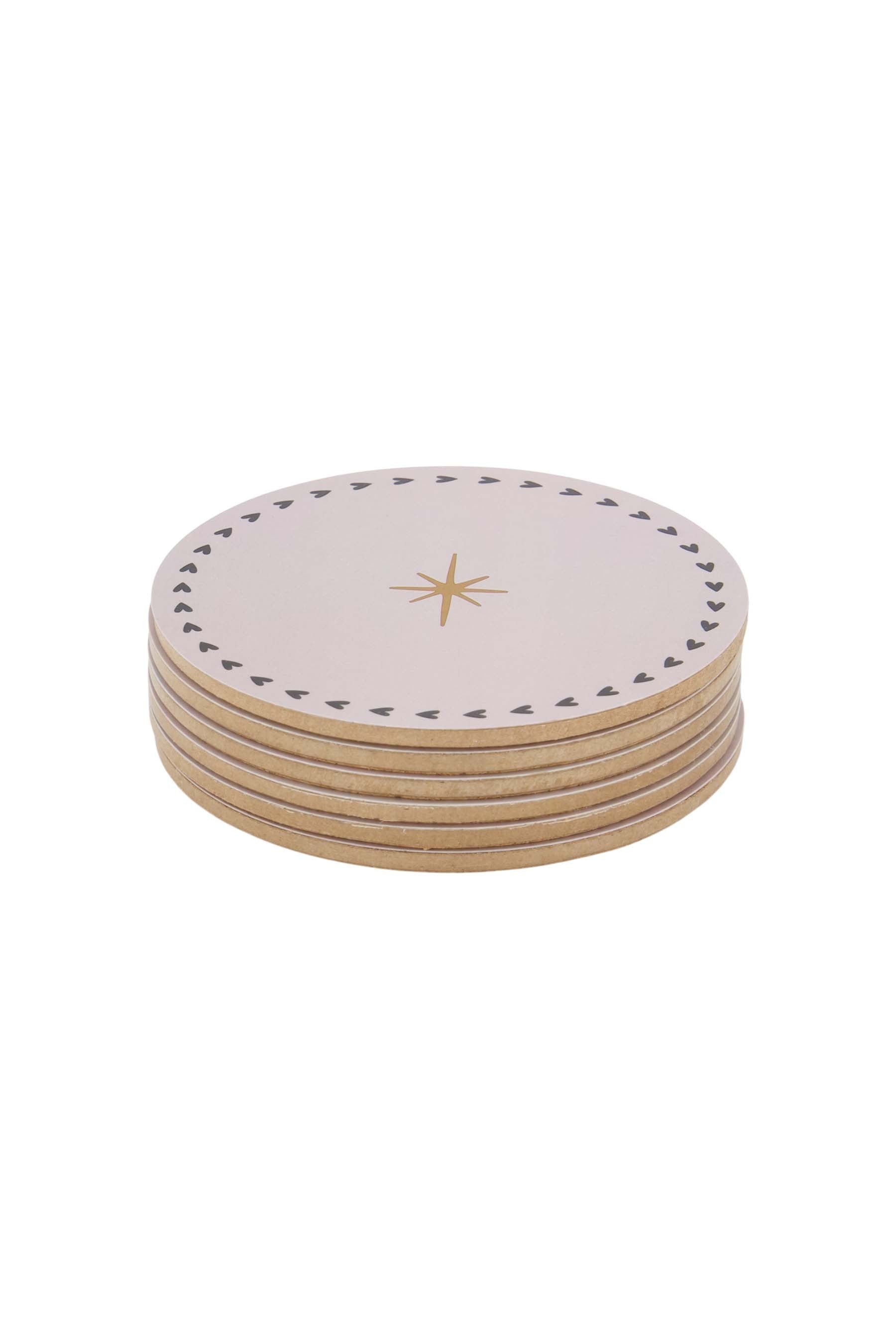 Set van 6 onderzetters kerst