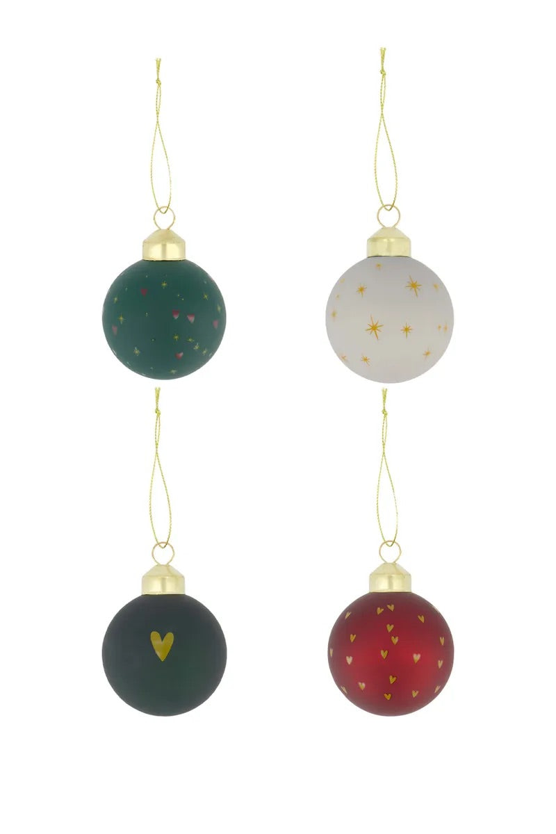 Doosje met 4 kerstballen