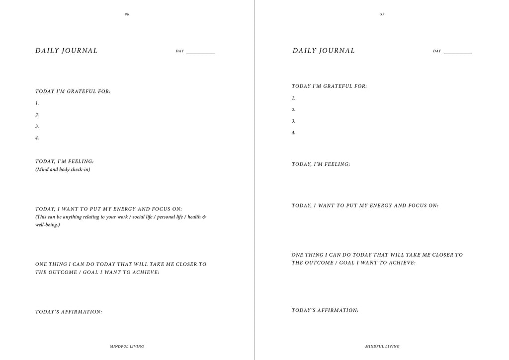 Mindful living journal