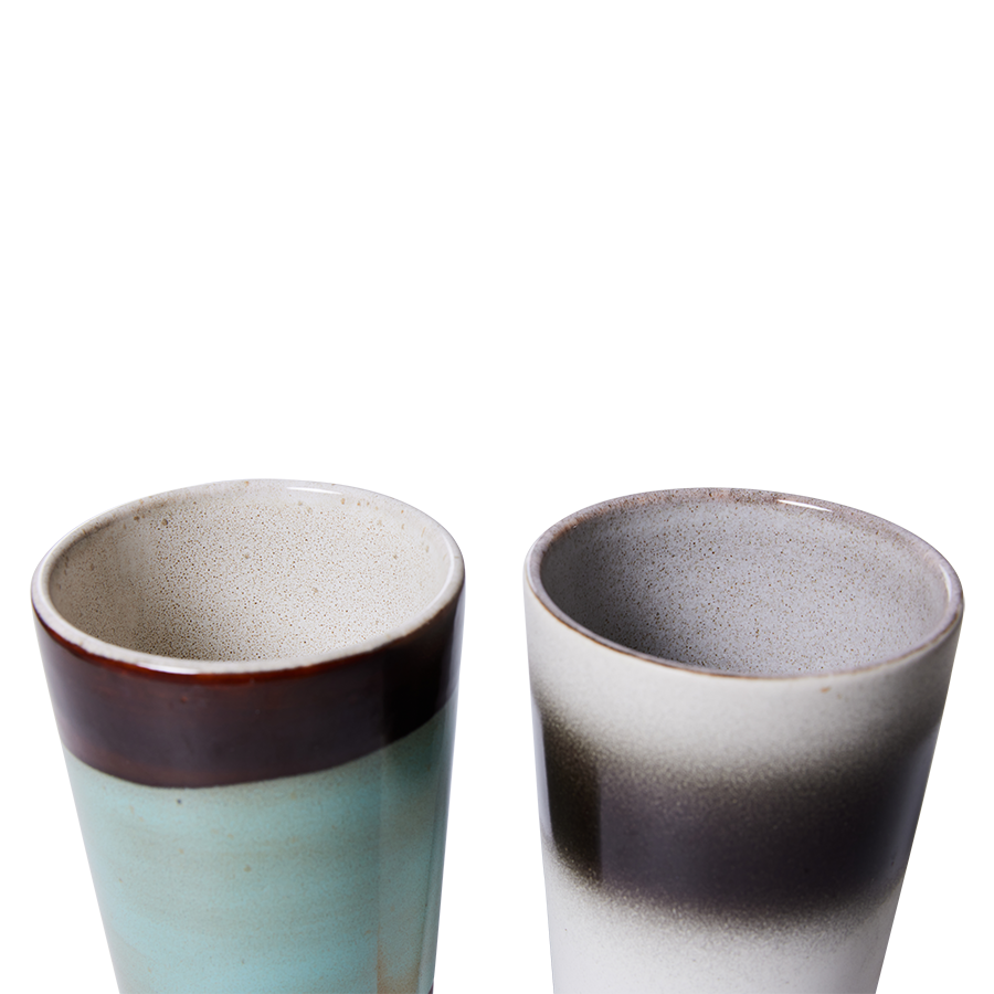 Latte mugs, set van 2