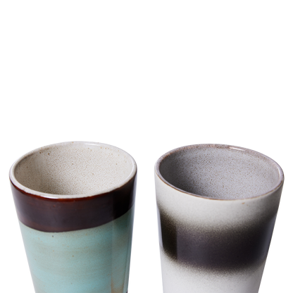 Latte mugs, set van 2